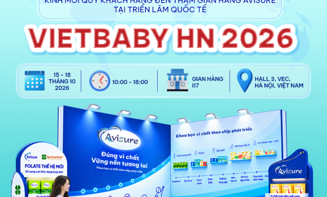 Avisure tham gia Vietbaby Fair Hà Nội 2026 – Hẹn gặp ba mẹ tại gian hàng I17